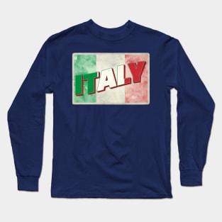 Italy Vintage style retro souvenir Long Sleeve T-Shirt